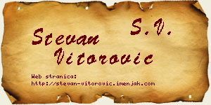 Stevan Vitorović vizit kartica